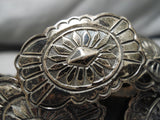 Marvelous Vintage Native American Navajo Hand Wrought Sterling Silver Concho Belt Old-Nativo Arts