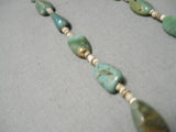 Native American Impressive Vintage Santo Domingo Royston Turquoise Sterling Silver Necklace-Nativo Arts
