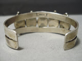 Authentic Vintage Native American Navajo Old Crow Springs Turquoise Sterling Silver Bracelet-Nativo Arts