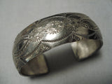 Marvelous Vintage Navajo Convex Sterling Silver Native American Bracelet-Nativo Arts
