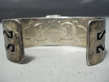 Museum Vintage Native American Navajo Protruding Inlay Sterling Silver Turquoise Bracelet-Nativo Arts