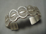 Amazing Vintage Native American Navajo Nez Sunbursting Sterling Silver Bracelet Cuff-Nativo Arts