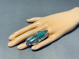 Fascinating Vintage Native American Navajo Royston Turquoise Sterling Silver Ring-Nativo Arts