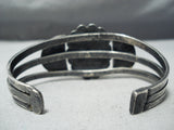 Prime Example Early Vintage Native American Navajo Domed #8 Turquoise Sterling Silver Bracelet-Nativo Arts