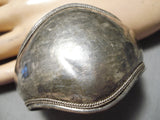 Quality Hand Tooled Vintage Navajo Sterling Silver Native American Bracelet-Nativo Arts