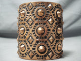 Huge Navajo Super-wide Copper Bracelet Native American-Nativo Arts
