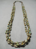 Native American One Of The Best Vintage Santo Domingo Royston Turquoise Sterling Silver Necklace-Nativo Arts