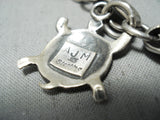 Native American Signed Vintage Carlos White Eagle & Ajm Vintage Sterling Silver Bracelet-Nativo Arts