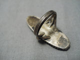Fabulous Vintage Native American Navajo Rare Turquoise Sterling Silver Ring-Nativo Arts