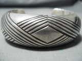 Astonishing Vintage Navajo Native American Sterling Silver Bracelet Old-Nativo Arts