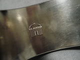 Impressive Vintage Navajo Sterling Silver Bracelet Native American-Nativo Arts
