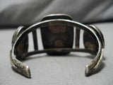 Very Rare Vintage Native American Navajo Calaverite Tellurim Sterling Silver Bracelet Old-Nativo Arts
