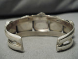 Superior Vintage Native American Navajo Bill Slim Royston Turquoise Sterling Silver Bracelet-Nativo Arts