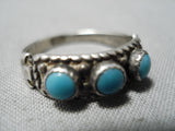 Wonderful Vintage Navajo Turquoise Sterling Silver Ring Native American-Nativo Arts