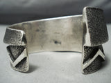 One Of The Most Unique Native American Navajo Aaron Anderson Turquoise Sterling Silver Bracelet-Nativo Arts