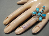 Expressive Navajo Sleeping Beauty Turquoise Sterling Silver Native American Ring-Nativo Arts
