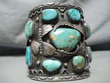 Native American 300 Grams Big Best Vintage Men's Navajo Turquoise Sterling Silver Bracelet-Nativo Arts