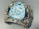 Native American 230 Gram Heavy Huge Lizard Turquoise Sterling Silver Bracelet-Nativo Arts