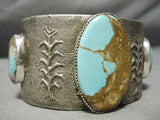 300 Gram #8 Turquoise Sterling Silver Bracelet Native American-Nativo Arts