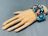 One Of The Best Ever Native American Navajo Turquoise Butterfly Sterling Silver Bracelet-Nativo Arts