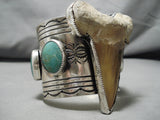 Astounding Vintage Native American Navajo Wide Royston Turquoise Sterling Silver Bracelet-Nativo Arts