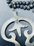 Rare Native American Acoma Vintage Turquoise Sterling Silver Squash Blossom Necklace-Nativo Arts