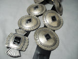 Historical Vintage Native American Navajo Late 1800's/1900's 1st Phase Coin Silver Concho Belt-Nativo Arts