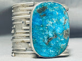 200 Gram Monster Gilbert Turquoise Native American Navajo Sterling Silver Bracelet-Nativo Arts