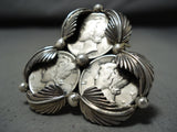 Superb San Felipe Sterling Silver Dime Ring-Nativo Arts