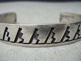 Superb Vintage Hopi Sterling Silver Bracelet Native American Old-Nativo Arts