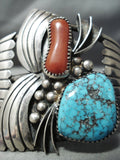 Important Earlier Wil Benally Vintage Native American Navajo Sterling Silver Turquoise Bracelet-Nativo Arts