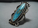 Marvelous Vintage Navajo Royston Turquoise Sterling Silver Native American Ring-Nativo Arts