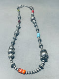 One Of The Most Unique Turquoise Ball Spiny Oyster Sterling Silver Necklace-Nativo Arts