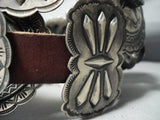 One Of Best Vintage Native American Navajo Green Turquoise Sterling Silver Concho Belt-Nativo Arts