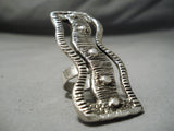 One Of The Most Unique Native American Navajo Sterling Silver Huge Ring!-Nativo Arts