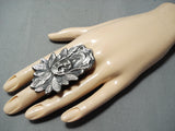 Outstanding Heavy San Felipe Sterling Silver Chief Ring-Nativo Arts
