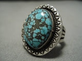 Important Calvin Martinez Carico Lake Turquoise Sterling Silver Native American Navajo Ring-Nativo Arts