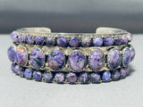 Native American One Of The Best Ever Vintage Navajo Charoite Sterling Silver Bracelet-Nativo Arts