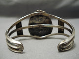 Opulent Vintage Native American Navajo Old Morenci Turquoise Sterling Silver Bracelet Old-Nativo Arts