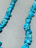 Native American Tremendous Vintage Santo Domingo Turquoise Sterling Silver Necklace-Nativo Arts