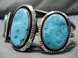 Amazing Vintage Native American Navajo Old Morenci Turquoise Sterling Silver Bracelet-Nativo Arts