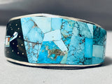 Symbolic Important Yeibichai Native American Navajo Turquoise Sterling Silver Bracelet-Nativo Arts