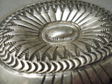 Important Vintage Navajo Oscar Alexius Sterling Silver Native American Buckle-Nativo Arts