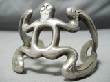 Detailed Vintage Navajo Frog Sterling Silver Native American Bracelet-Nativo Arts