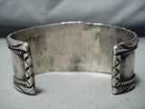 Impressive Vintage Native American Navajo Morenci Turquoise Sterling Silver Bracelet Old-Nativo Arts