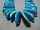 Rare Vintage Native American Navajo Carico Lake Turquoise Nativr American Necklace Old-Nativo Arts