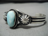 Important Vintage Native American Navajo Kirk Smith Turquoise Sterling Silver Bracelet-Nativo Arts