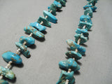 Stunning Vintage Native American Navajo Royston Turquoise Sterling Silver Necklace-Nativo Arts
