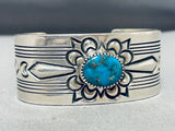 Very Important Gibson Nez Vintage Native American Navajo Turquoise Sterling Silver Bracelet-Nativo Arts