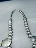 Native American 368 Gram Bear San Felipe Turquoise Sterling Silver Squash Blossom Necklace-Nativo Arts